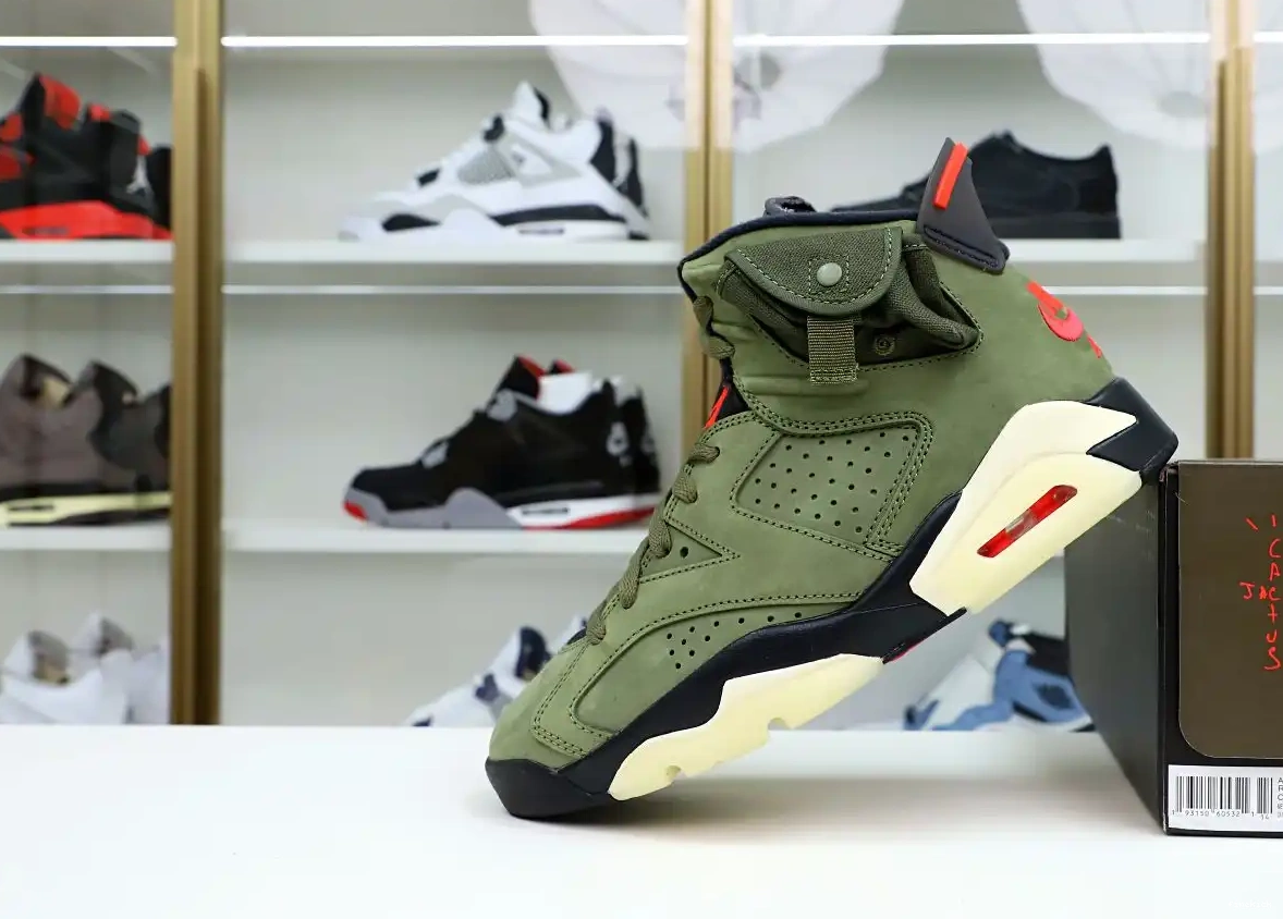 JORDAN 6 SCOTT AIR 'OLIVE' TRAVIS RETRO X 0403